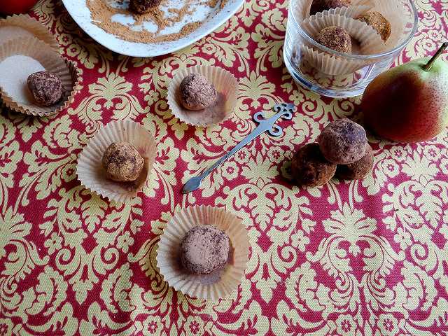 Chocolate Pecan Pear Truffles