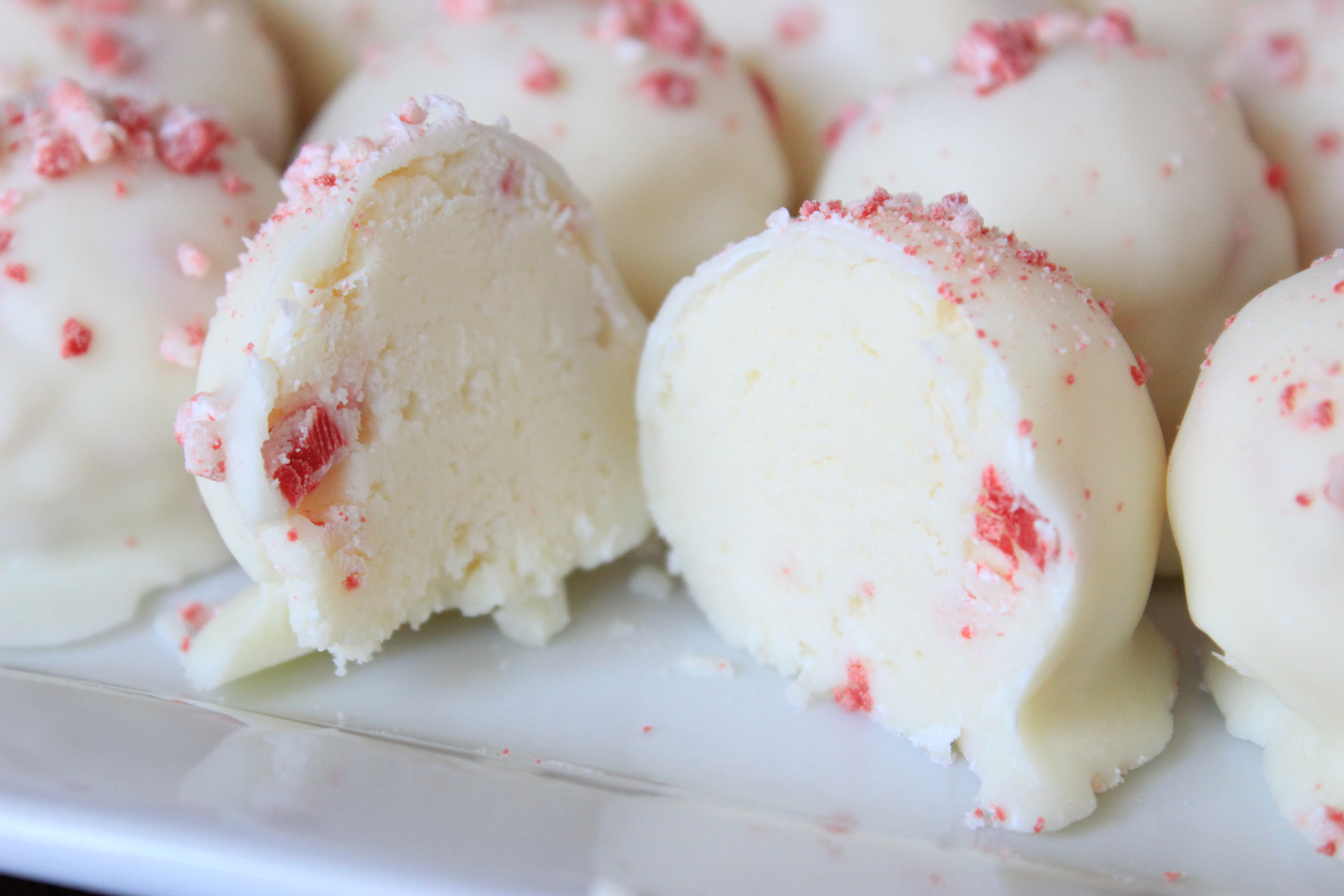 White Chocolate Peppermint Truffles