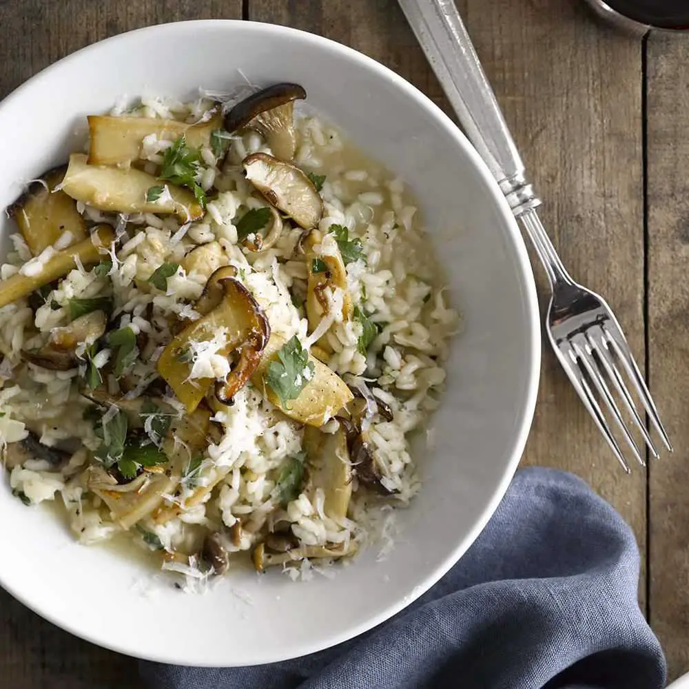 Truffle Risotto with Trumpet Mushrooms