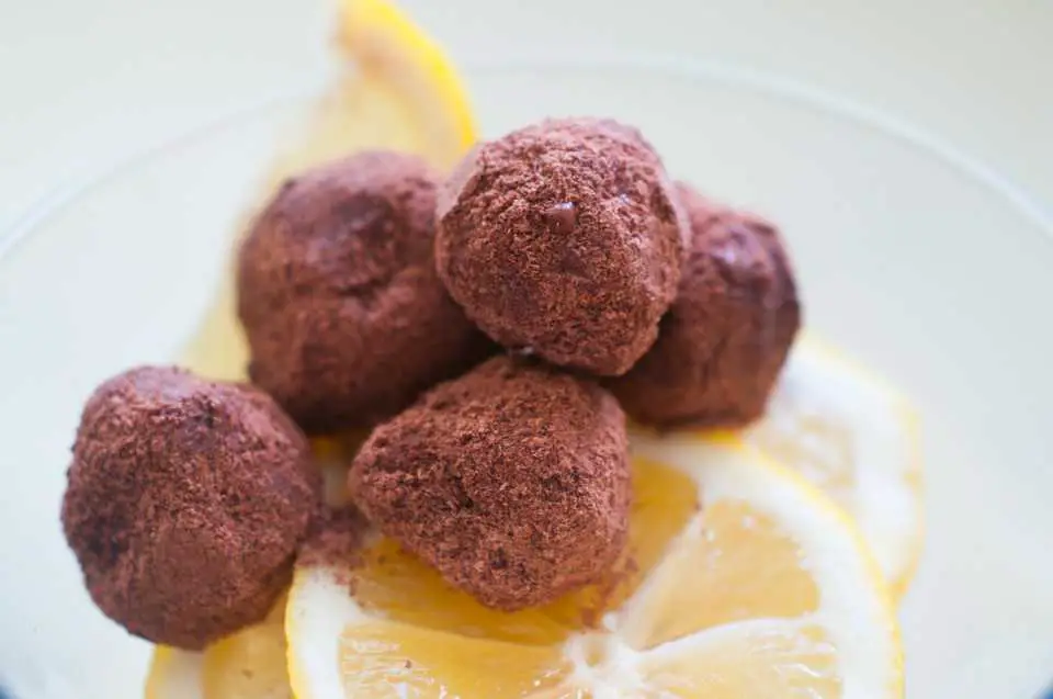 lemon and white chocolate truffles