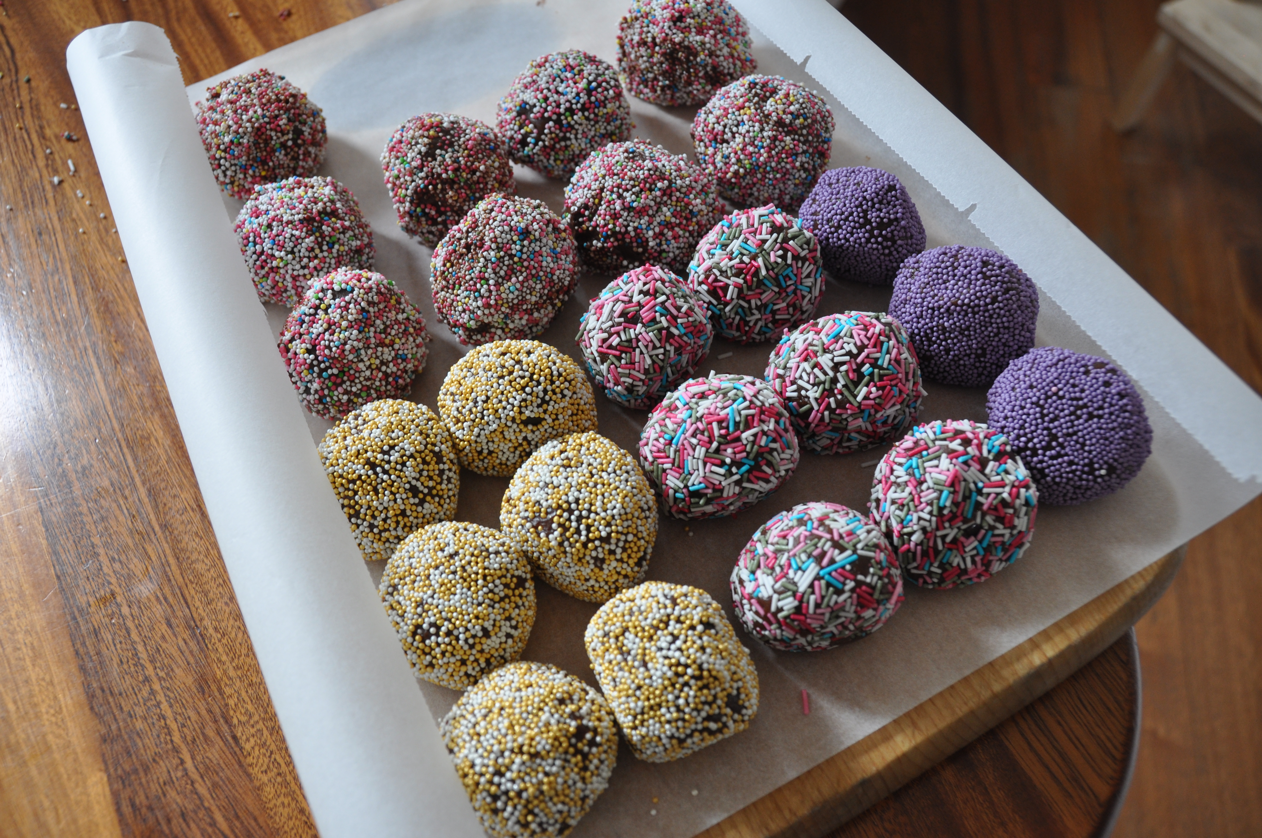 homemade dark chocolate truffles